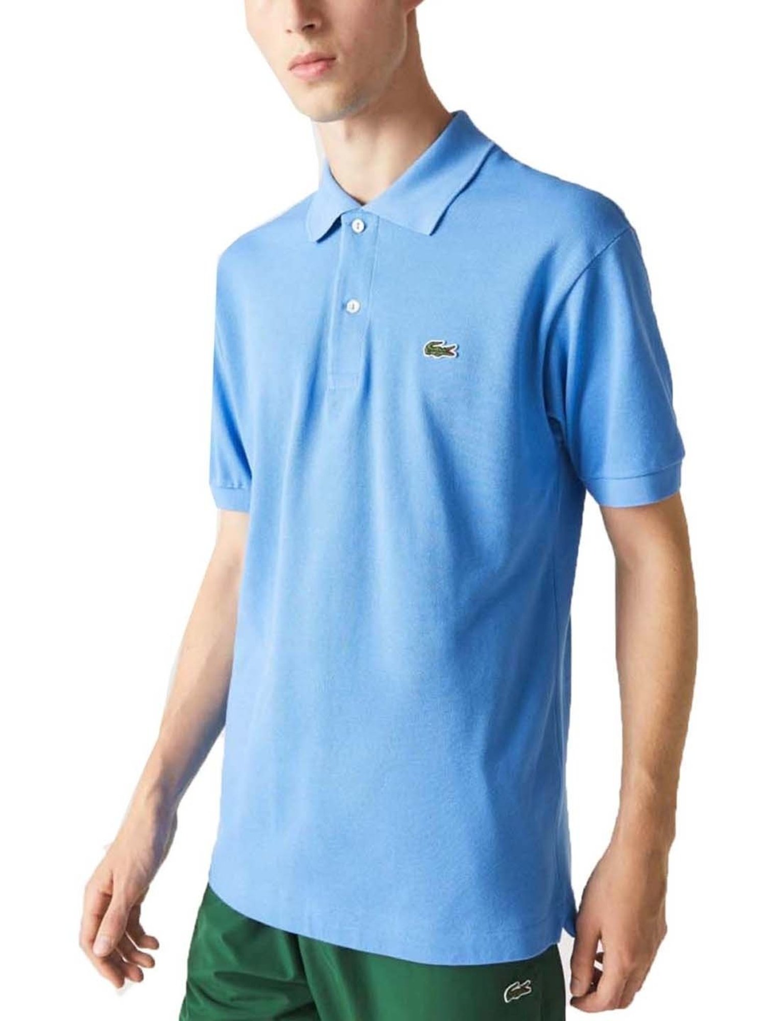 Lacoste Blue Cotton Regular Fit Polo T-Shirt
