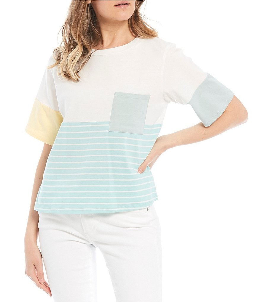 Love On A Hanger Colorblock Pocket Tee