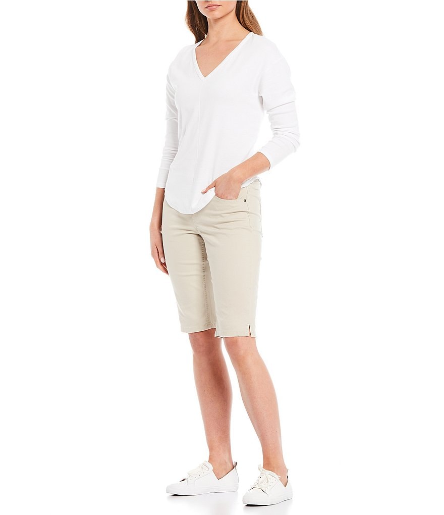 Westbound Petite Size the PARK AVE fit Indigo Skimmer Shorts