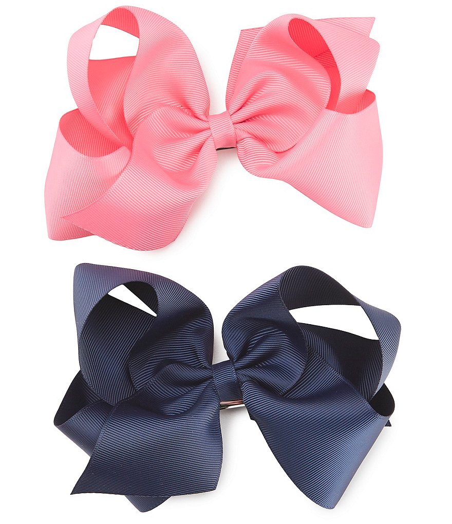 Copper Key Girls Grosgrain King Bows 2-Pack