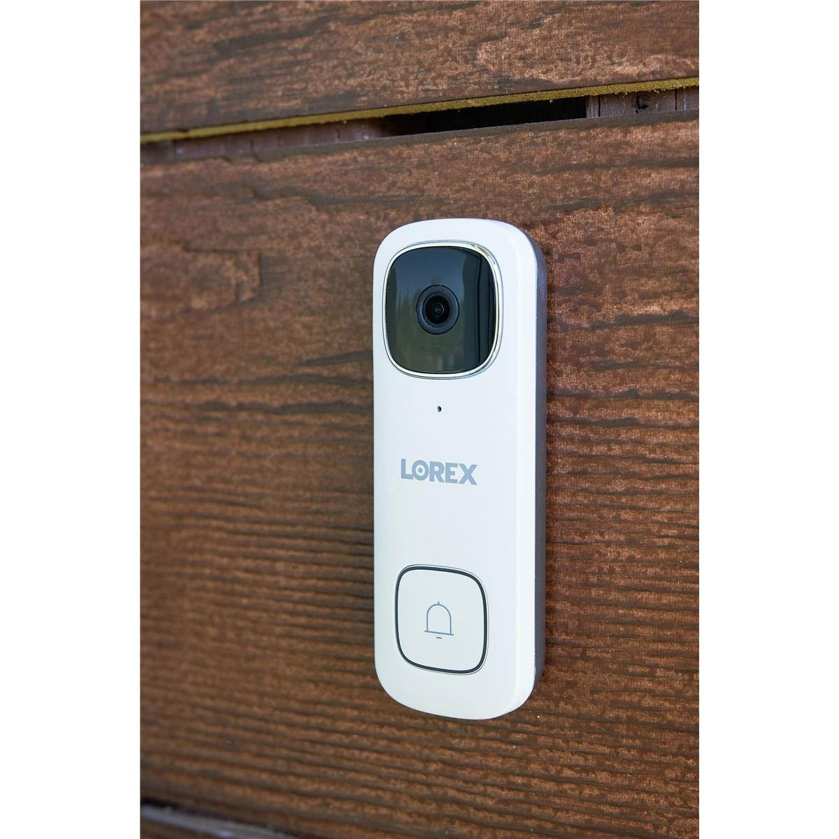 Lorex 2K QHD 2-Way Audio Wired Video Doorbell with Person Detection #B451AJD-E