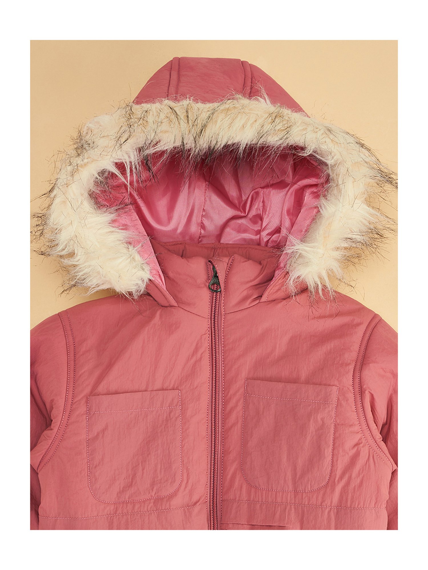 Elle Kids Black Self Pattern Jacket