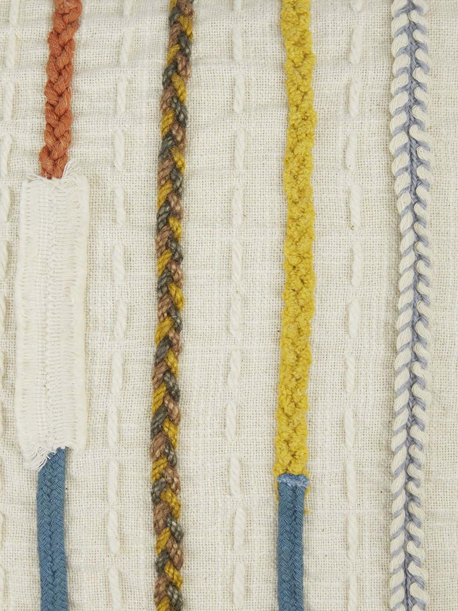 Living Scapes by Pantaloons Off White Cotton Cushion Cover