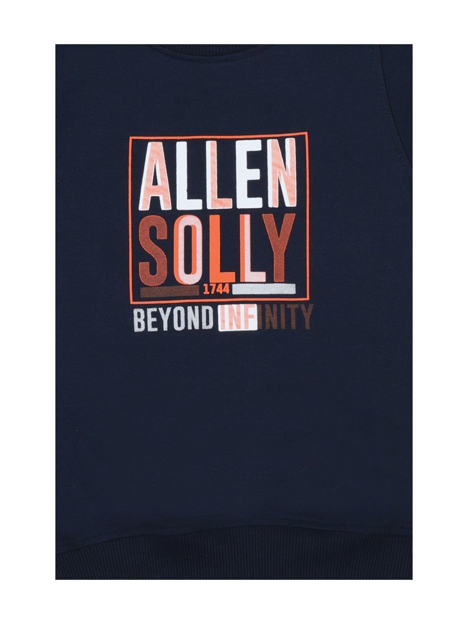 Allen Solly Junior Navy Graphic Full Sleeves Sweatshirt