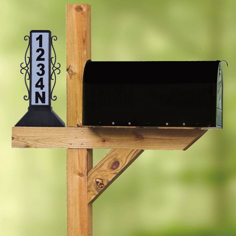 Moonrays 91919 Solar Powered Wireless LED Home Address Sign Light, Black Finish