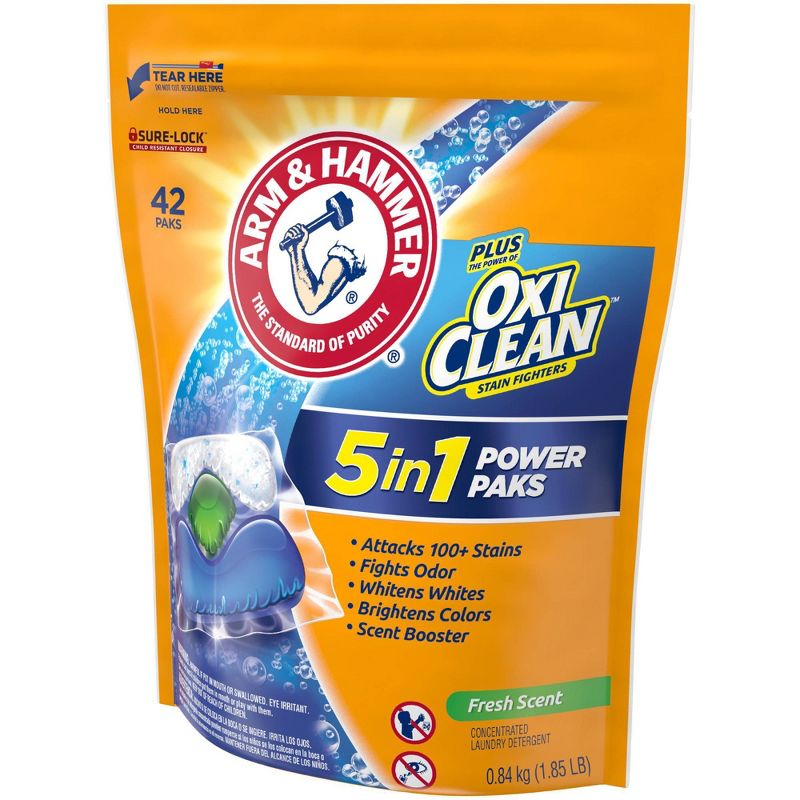 Arm & Hammer Fresh Scent Booster Plus OxiClean 5 in 1 - 42ct
