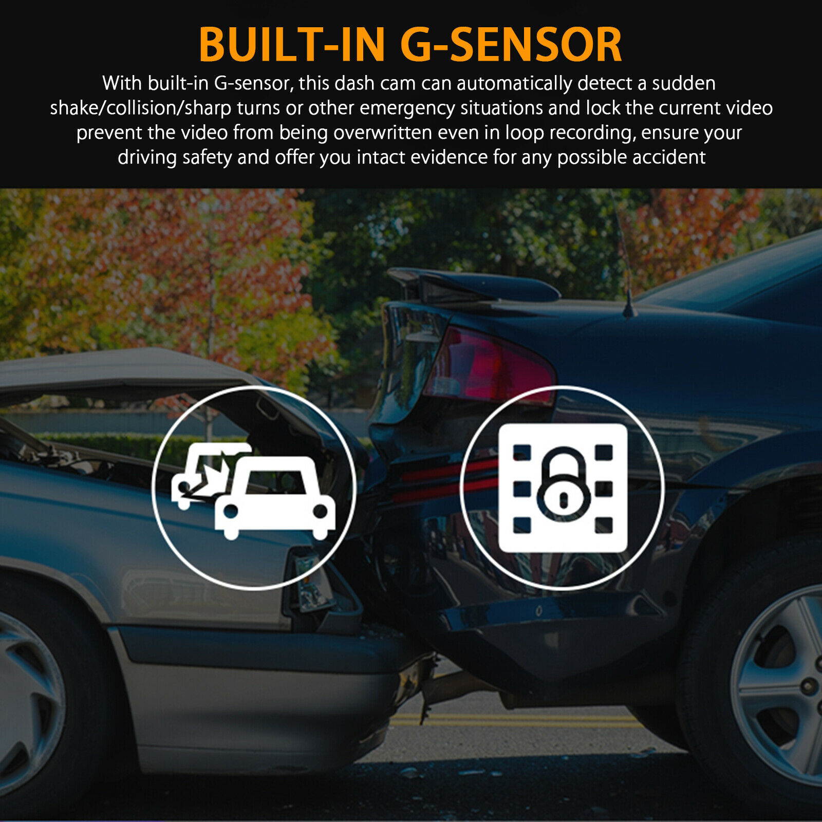 Dual Lens Front  Inside Camera HD Car DVR Dash Cam Video Recorder Night Vision