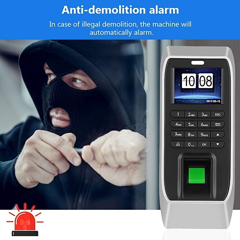 Attendance Machine 2.4 inches TFT LCD Password Attendance Machine Employee Checking-in Recorder Access Control System