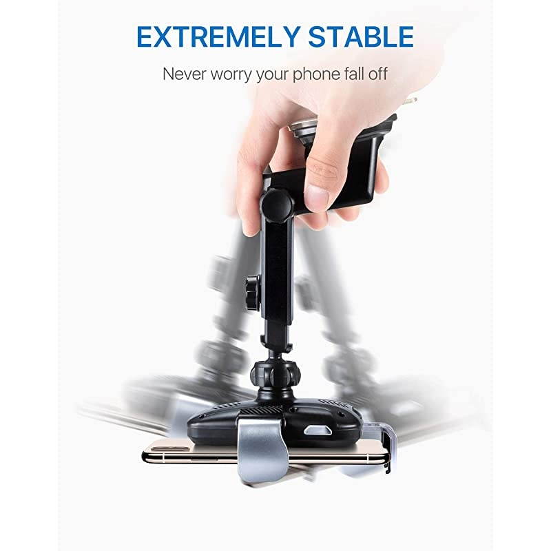 Wireless Car Charger Mount [with QC 3.0 Adapter],Qi Faster Car Charger Mount Compatible iPhone 12/11/X/SE/8 Series, Samsung S21/20/10, Note20/10 Series, for Vent & Dashboard & Windshield