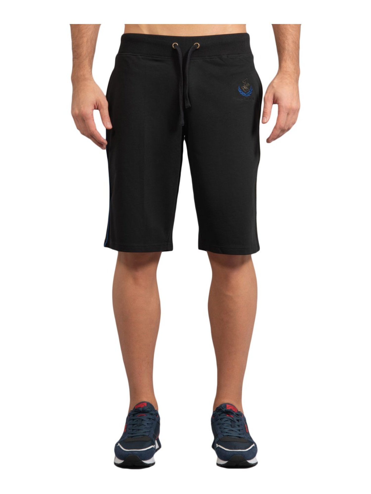 Beverly Hills Polo Club Black Cotton Regular Fit Shorts