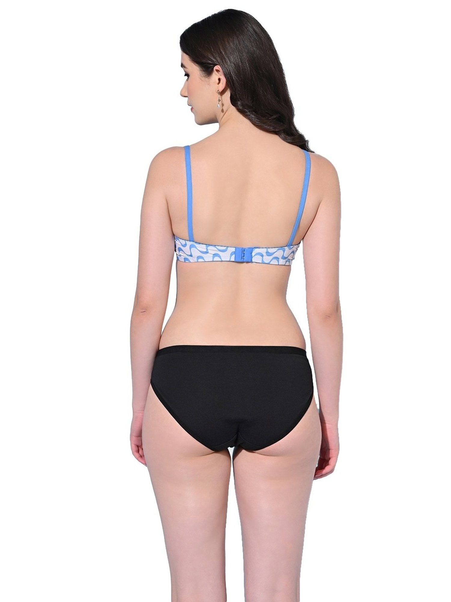 mod & shy Pink Self Pattern Lingerie Set