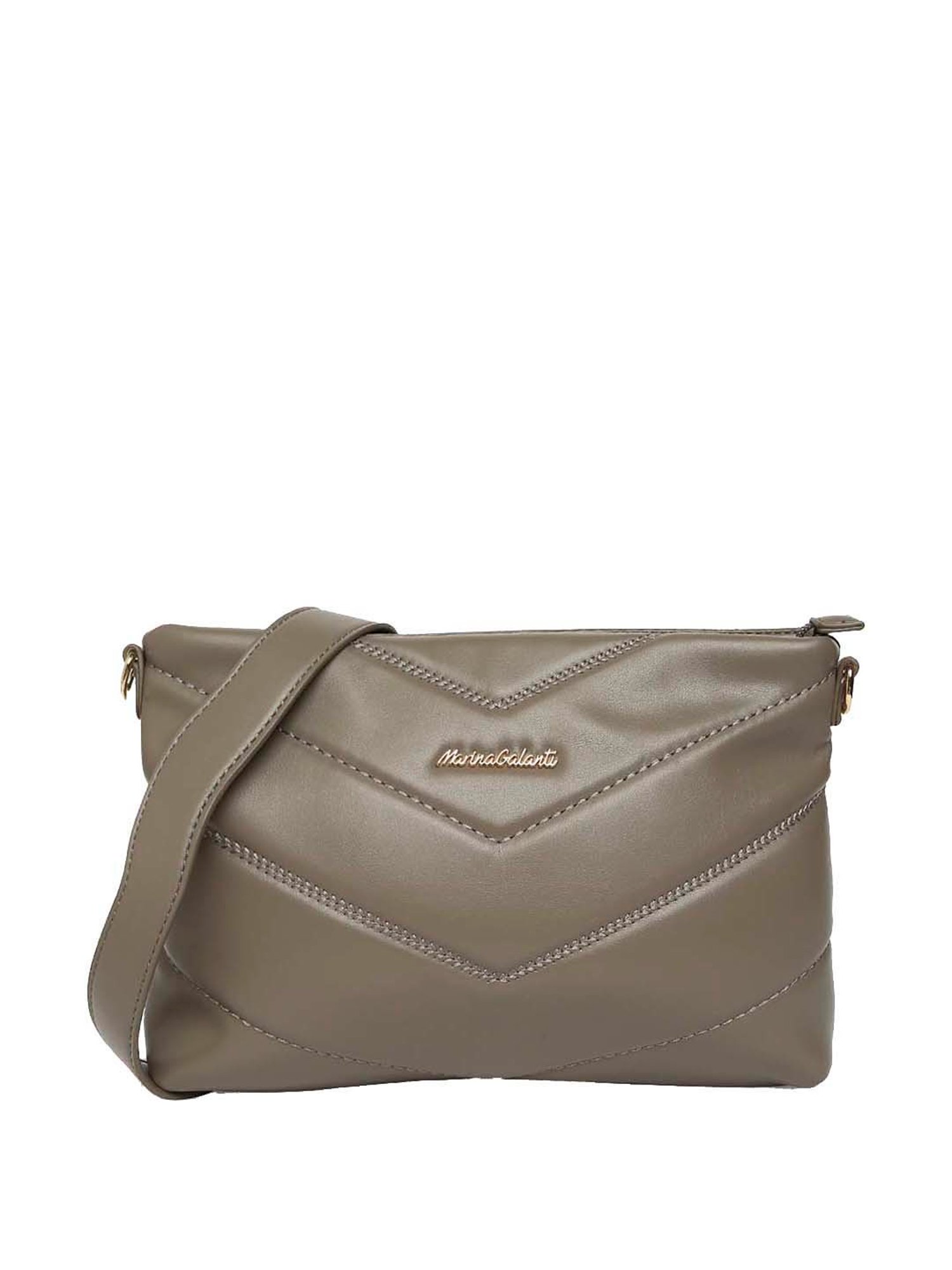 Marina Galanti Grey Quilted Medium Sling Handbag