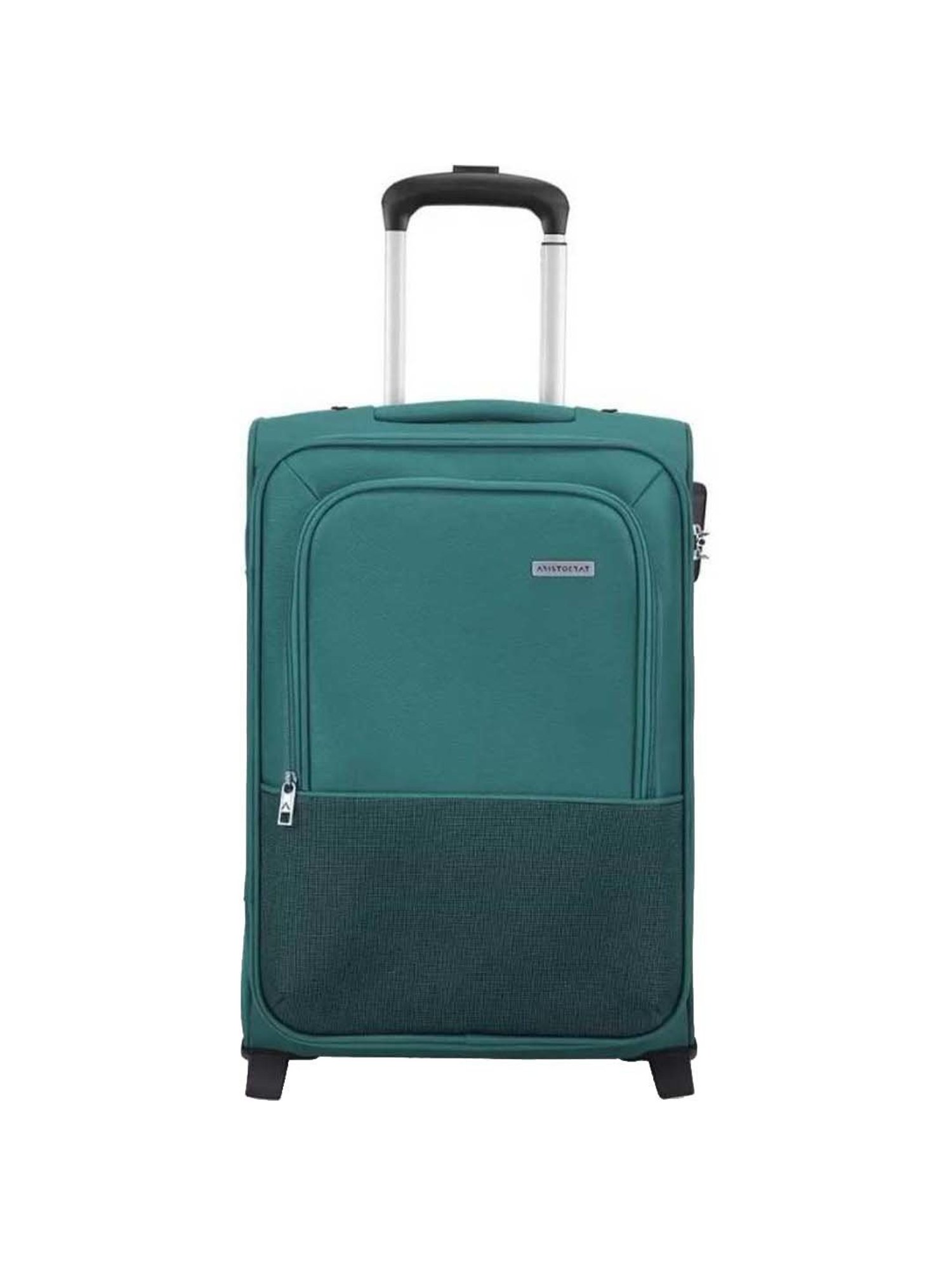 Aristocrat Honour Blue Solid Soft Small Trolley Bag - 37 cm