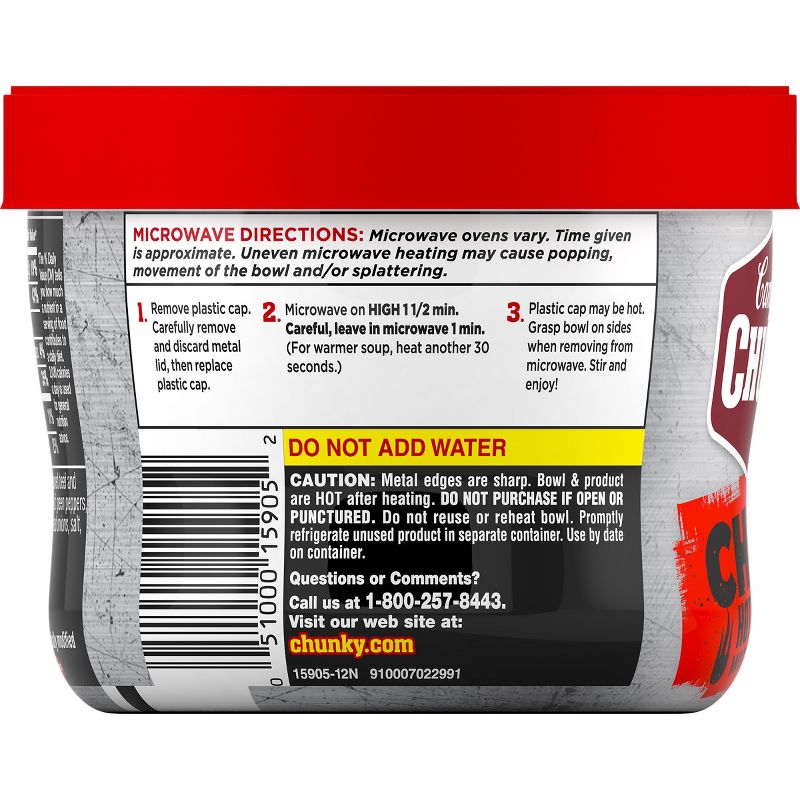 Campbell's Chunky Hot & Spicy with Bean Firehouse Chili Microwaveable Bowl 15.25oz