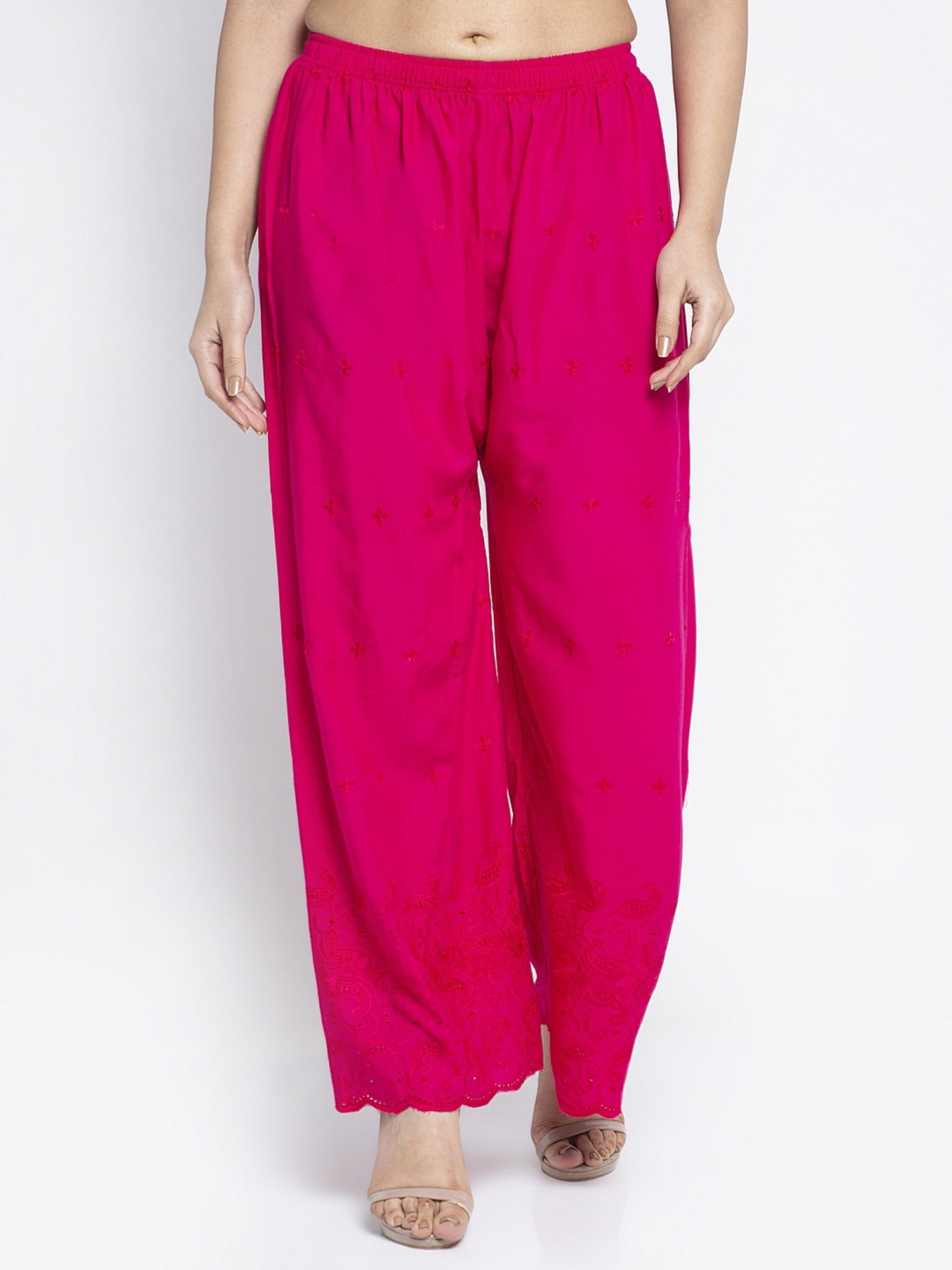 Gracit Multi Flared Fit Rayon Palazzos Pack of - 2