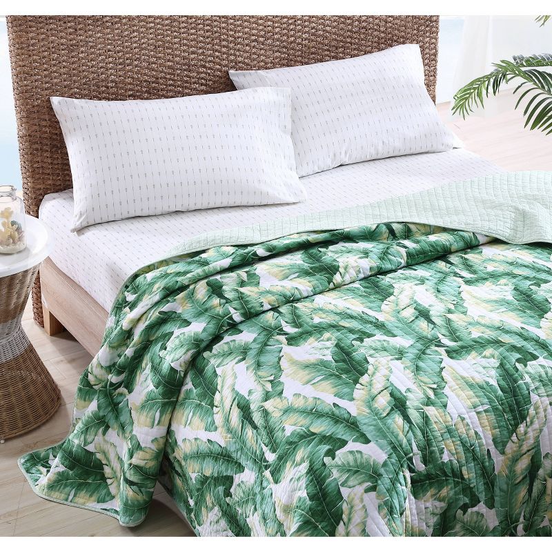 Twin Anguilla Botanical Quilt Green - Tommy Bahama