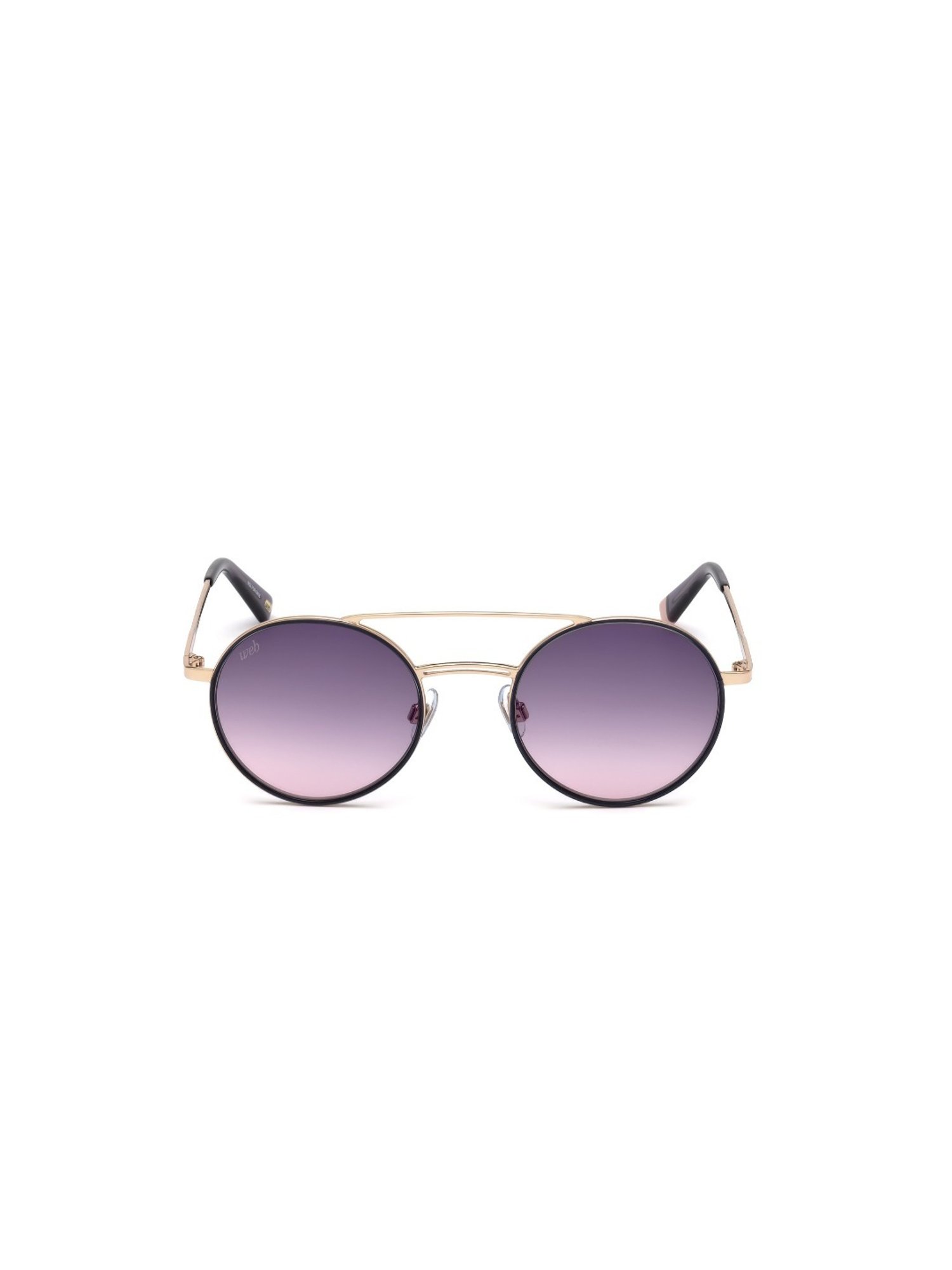 Web Eyewear Purple Round Sunglasses for Women Designed in Italy