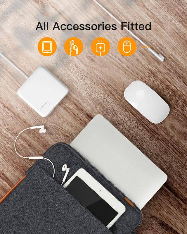 Inateck 14 Inch Laptop Sleeve Case Compatible with 14 Inch Chromebook Notebook Ultrabook, 15 Inch Macbook Pro 2016-2019(A1707/A1990), 15 Inch Surface Laptop3