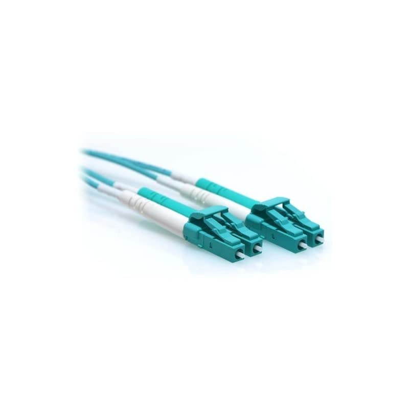 20m LCLC 40100GB Duplex 50125 Multimode OM4 Fiber Patch Cable Aqua