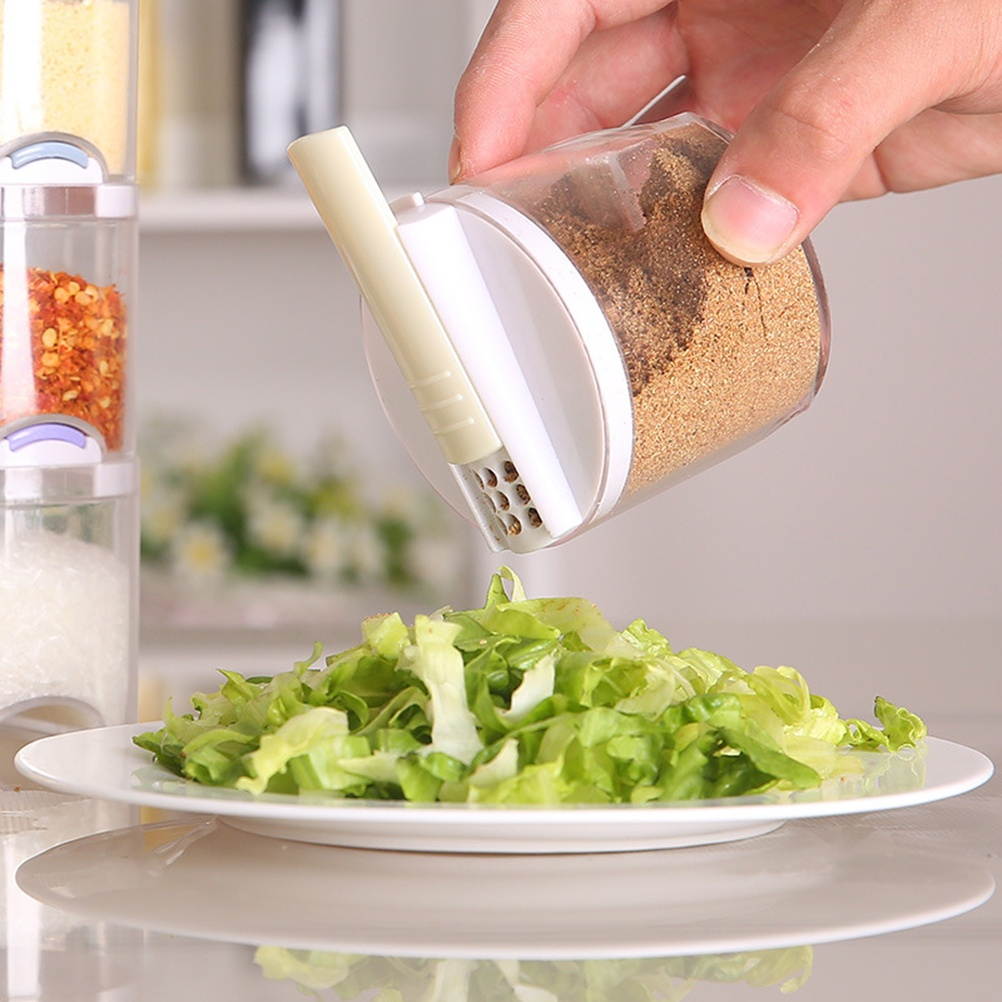 Set of 5 Packs Seasoning Shaker Condiment Storage Container Salt Pepper Spice Sugar Shaker