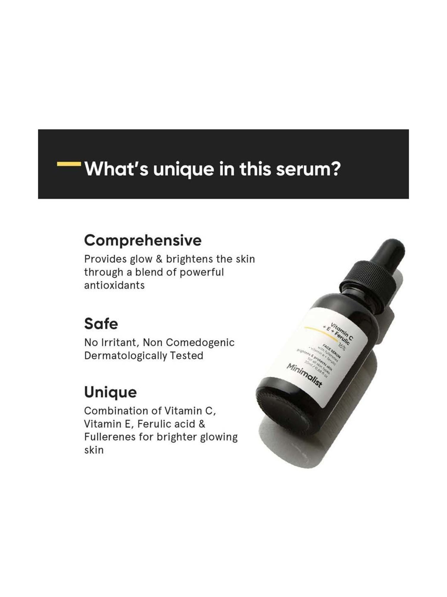 Minimalist Vitamin C + E+ F 16% Face Serum - 20 ml