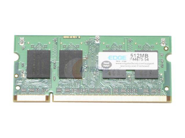 EDGE Tech 512MB 200-Pin DDR2 SO-DIMM DDR2 667 (PC2 5300) Laptop Memory Model PE205331