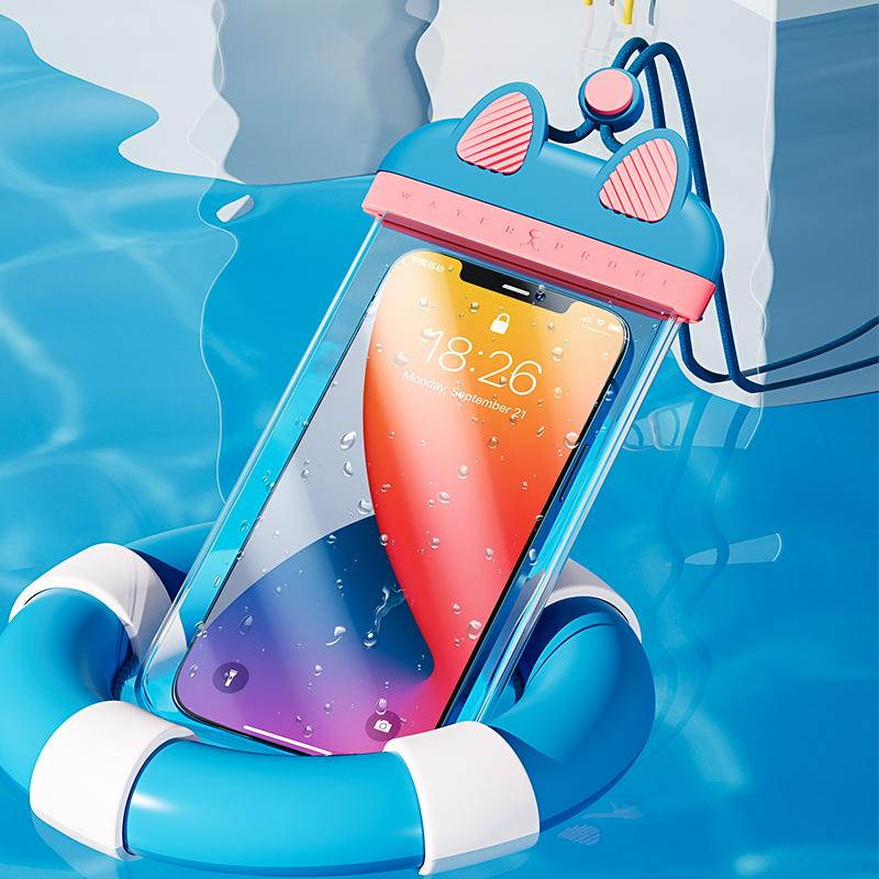 Benks - Limited Kitty version Universal Cellphone Waterproof Pouch Dry Bag Underwater Case for iPhone 12 Pro Max 11 Pro Max Xs Max XR X 8 7 6S, Galaxy S20 Ultra S10 S9 S8/Note10 9 up to 7"
