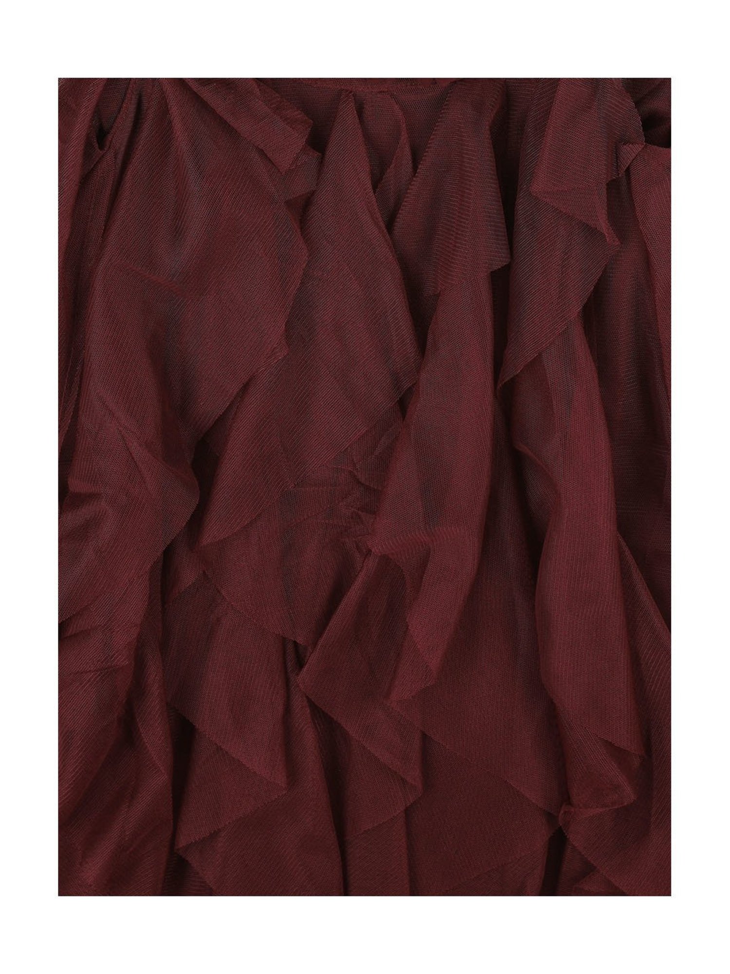 Peter England Kids Maroon Solid Dress
