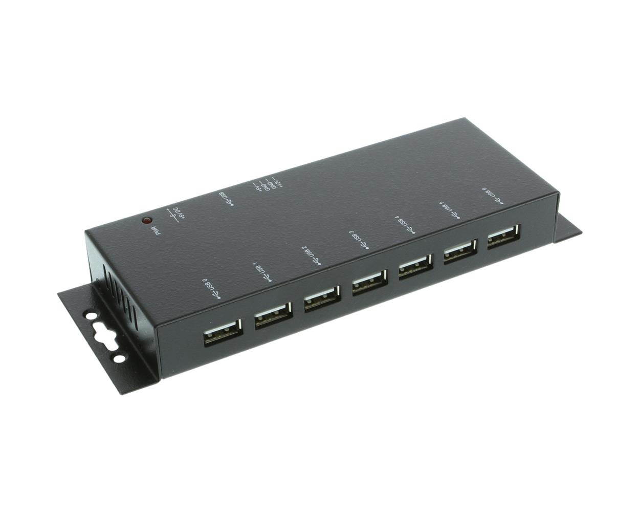 Coolgear Metal 7-Port USB 2.0 Powered Hub for PC-MAC with Power Adapter