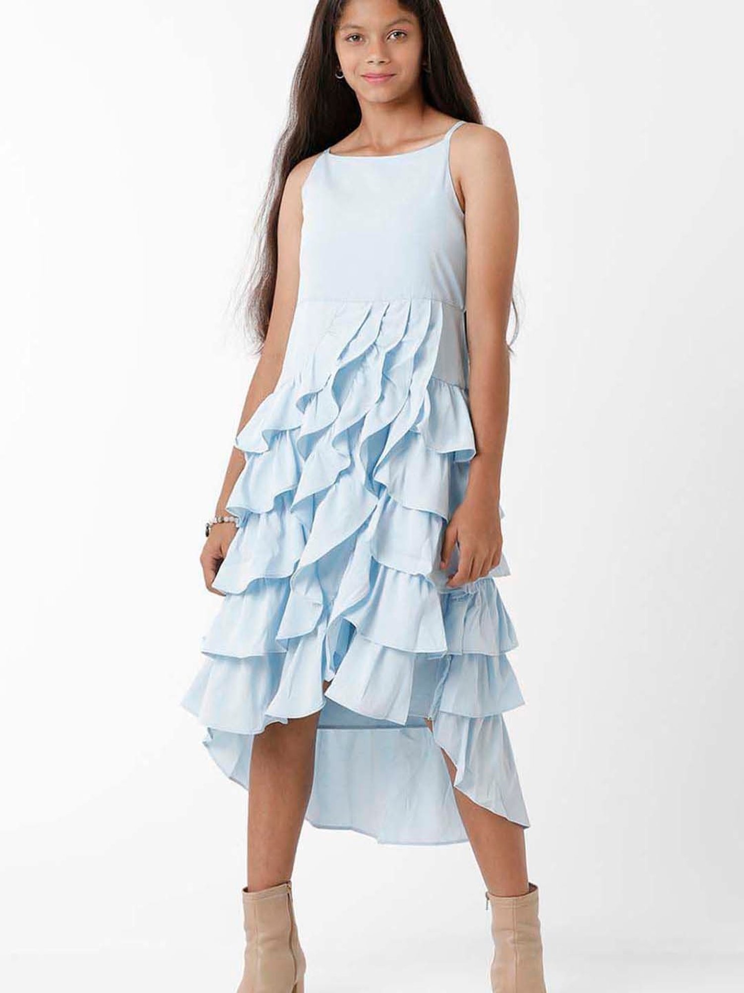 Kate & Oscar Kids Blue Regular Fit Dress