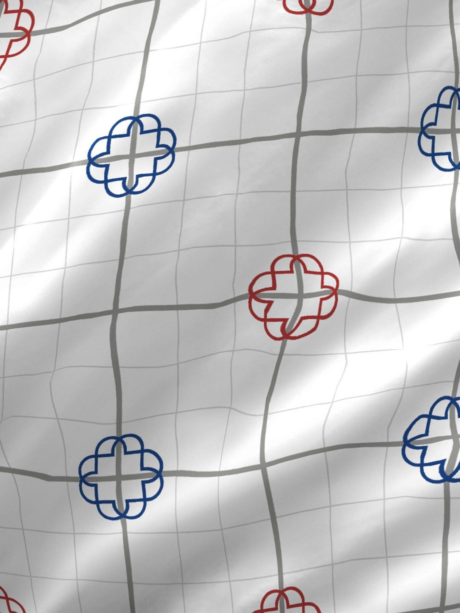 Boutique Living Signature Geometric Grey 300 TC Cotton King Bed Sheet with 2 Pillow Covers