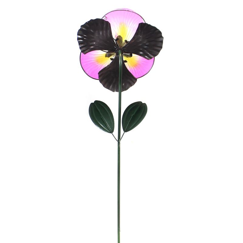 Home & Garden 37.0" Isabel Flower Stake Purple Handcrafted Regal Art & Gift  -  Decorative Garden Stakes