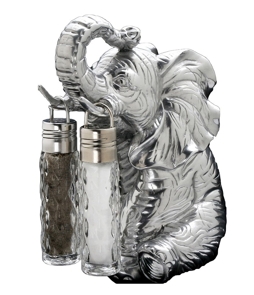 Arthur Court Elephant Hanging Salt & Pepper Set