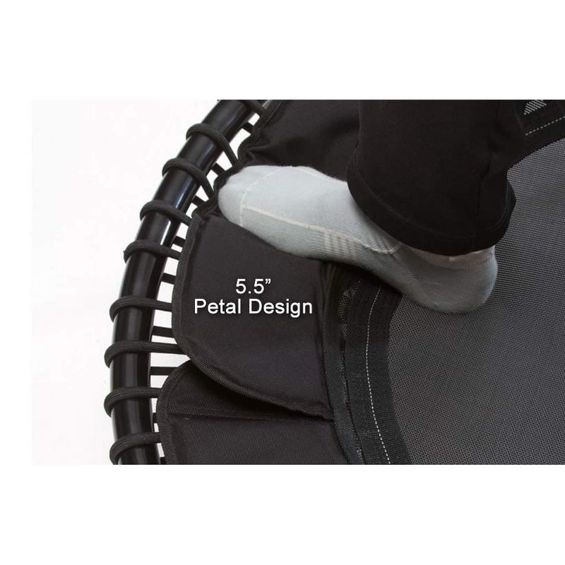 JumpSport 250 Indoor Home Cardio Fitness Safely Cushioned Rebounder Exercise Mini Trampoline with Premium Bungees and Workout DVD, Black