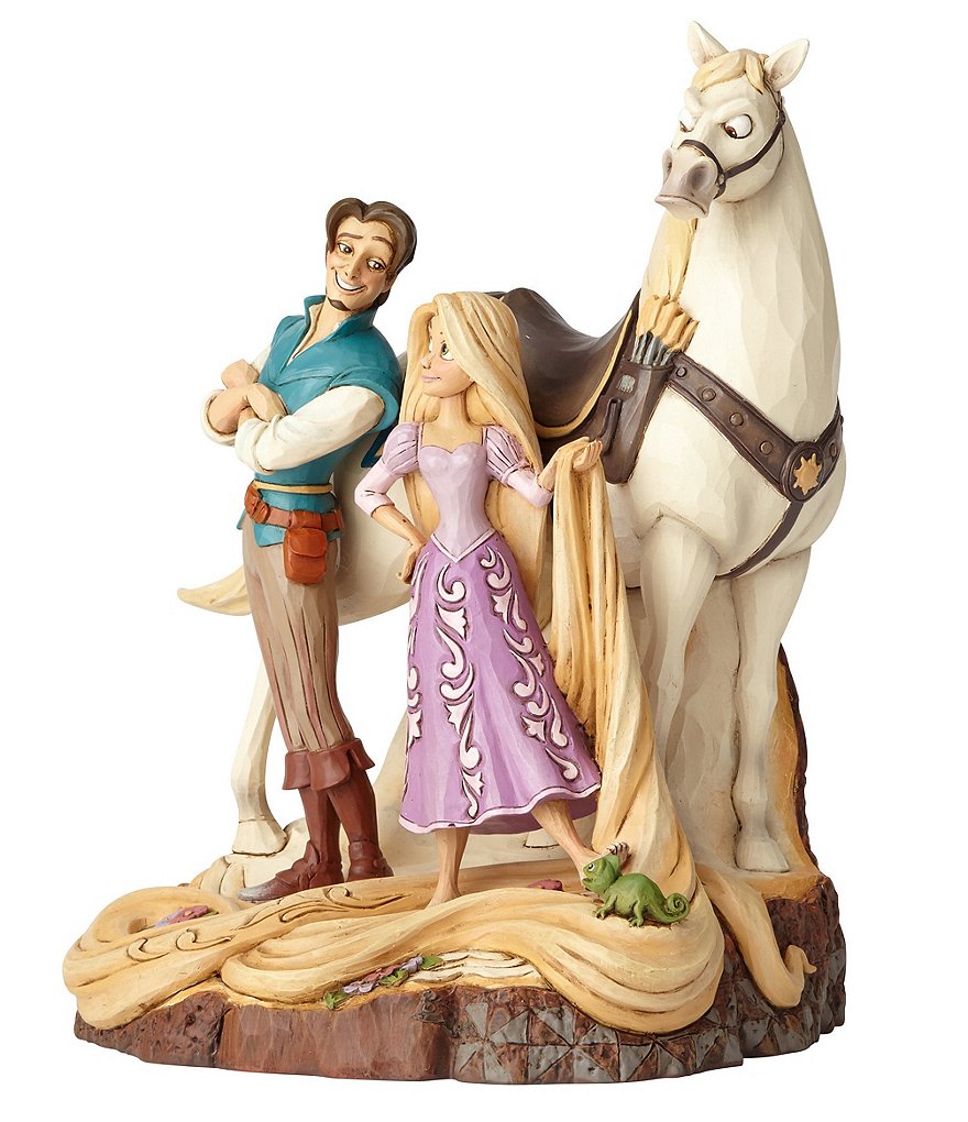 Disney Tradition by Jim Shore Rapunzel Flynn Rider & Maximus #double;Tangled Carved By Heart#double; Figurine