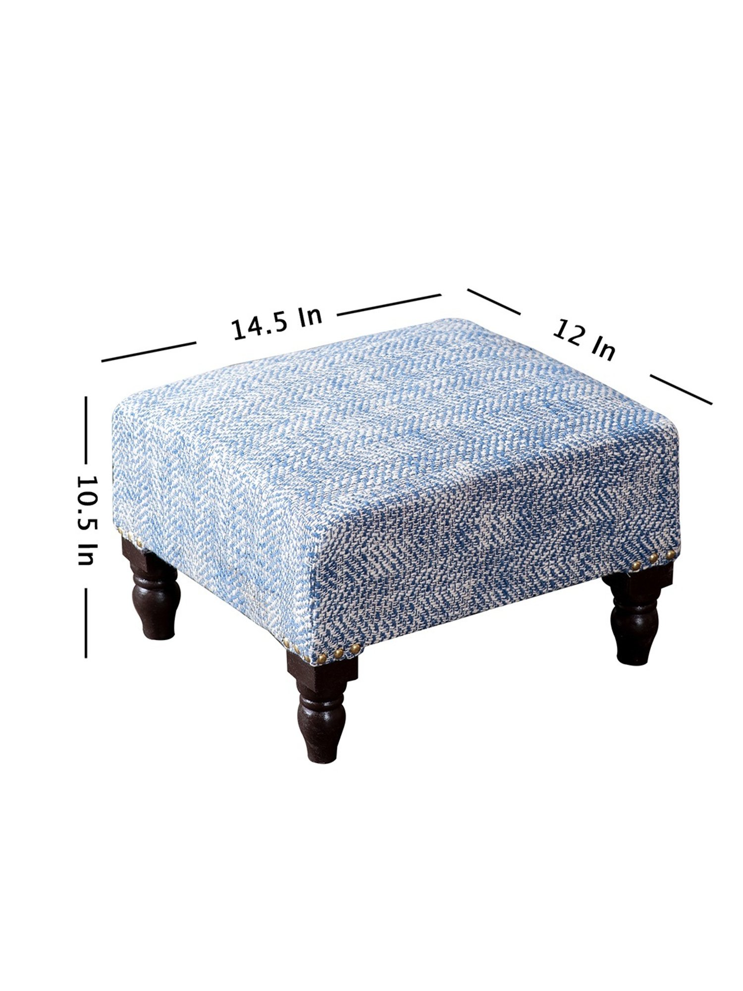 Chumbak Jodhpur Sailor Solid Blue Sheesham Wood Bench