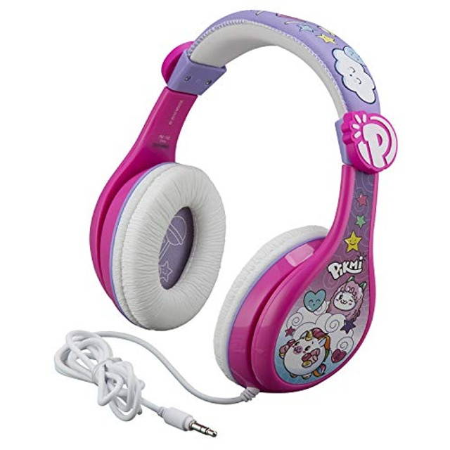 Kids Headphones for Kids Pikmi Pops Adjustable Stereo Tangle-Free 3.5mm Jack Wired Cord Over Ear Headset for Children Parental Volume Control Kid Friendly Safe Perfect for School Home Travel