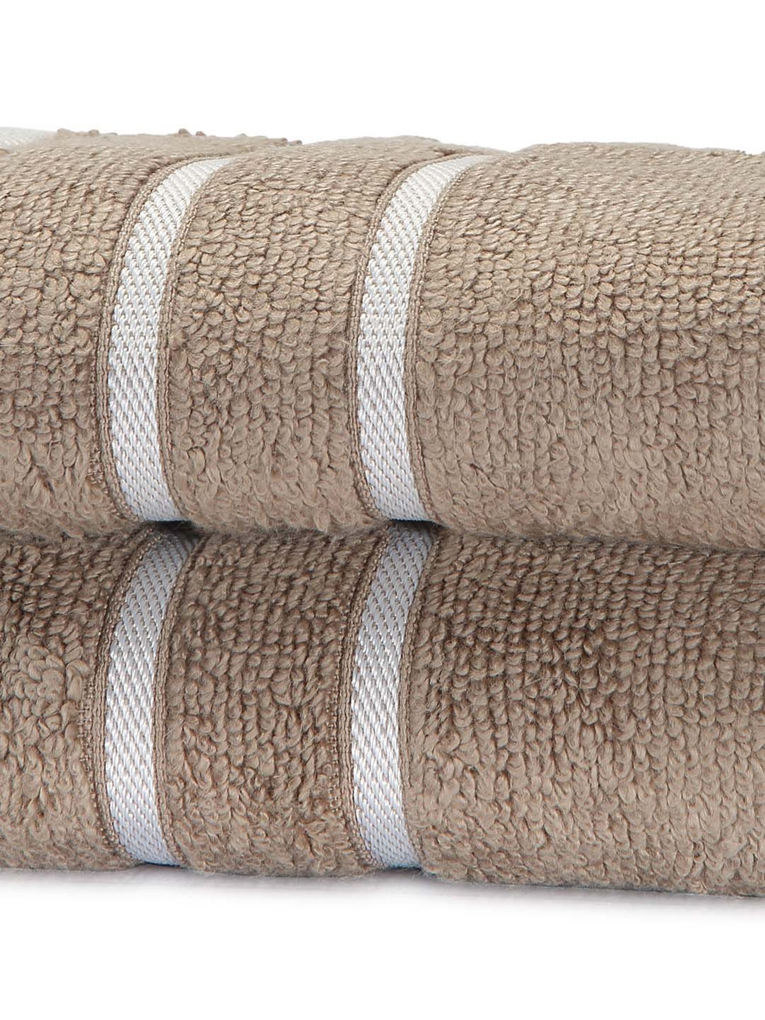 Mark Home 100% Cotton 500 GSM Zero Twist Simply Soft Beige Hand Towels - Set of 2