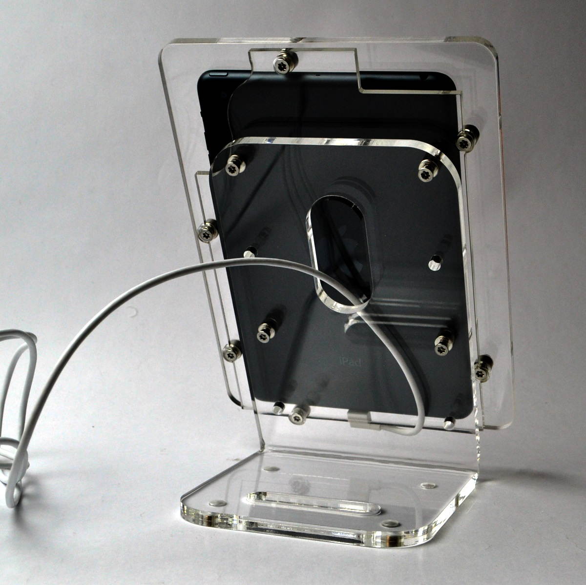 White iPad mini 1/2/3 desktop kit for PayPal, Amazon, PayAnywhere, ID Tech Shuttle card readers