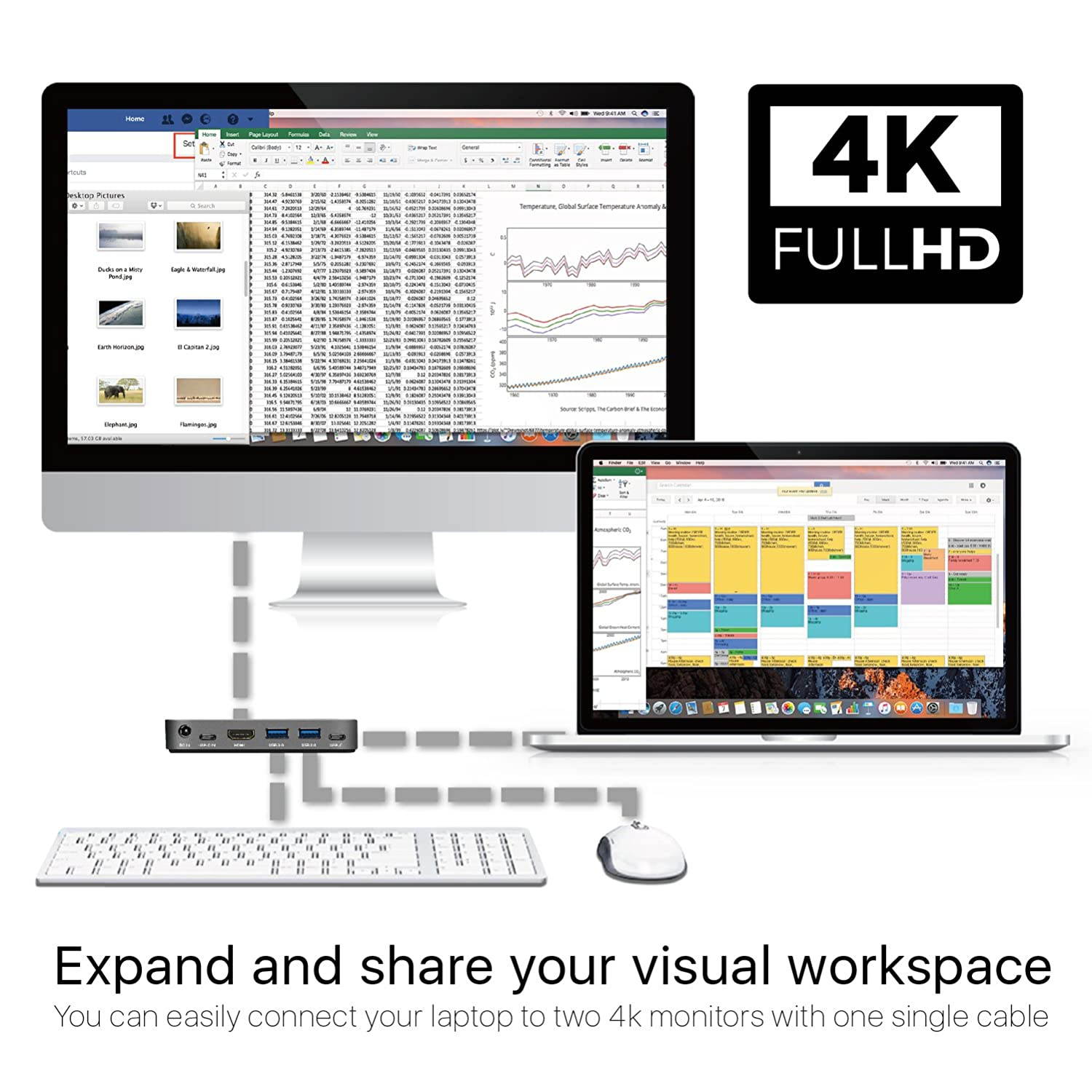 TNP USB Type C to HDMI + USB 3.0 Type A x2 + USB 3.1 + USB C Power Delivery Charging Port Hub Adapter - USB-C to SuperSpeed USB, 4K 1080P Video Audio Converter Dock Cable Wire Windows/Mac/Android