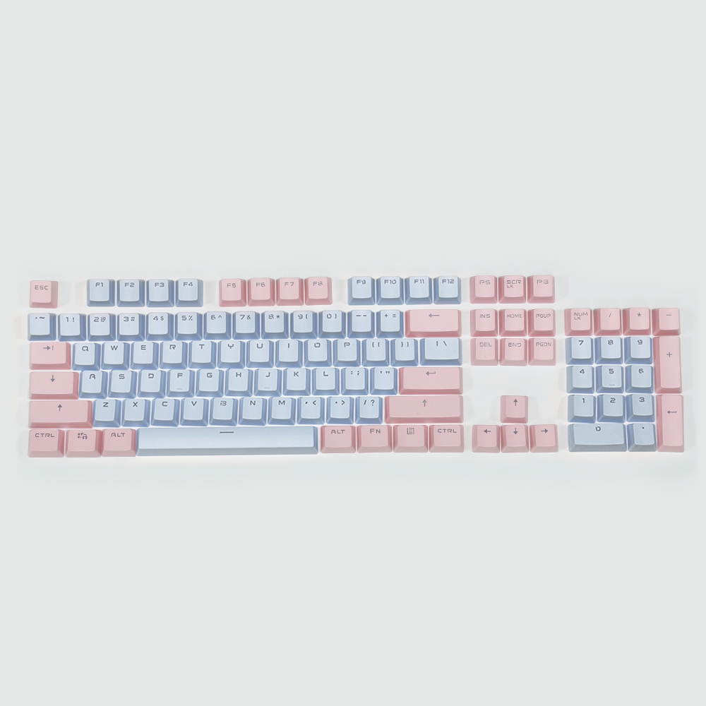 Royal Kludge RK 104 Durable PBT Keycaps Keycaps for Mechanical Keybpoard,High Translucency( Blue/White)