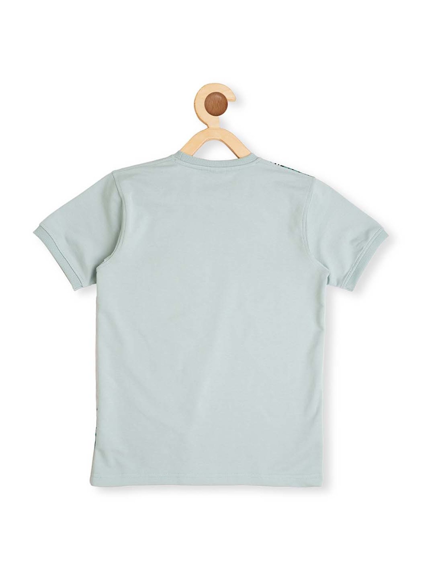 Cavio Kids Green Cotton Printed T-Shirt Set