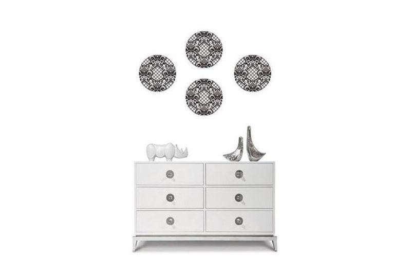 Nixon Dots Brocade Circle Wall Accent Stickers - Jonathan Adler..