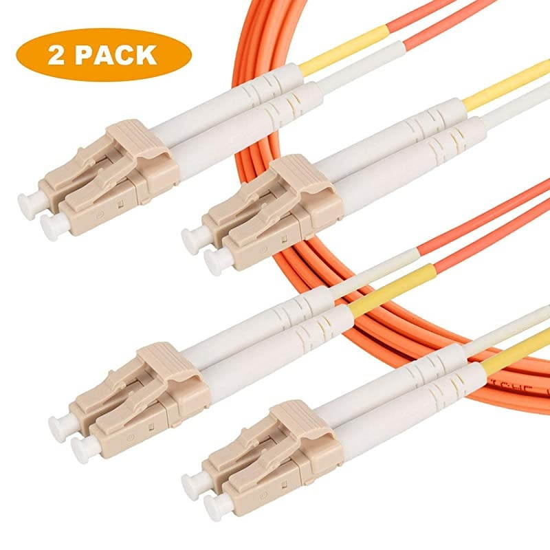 Patch Cable LC to LC Duplex OM1625125 Multimode 20mm LSZH Jacket Optic Cable 05 Meter2 Pack
