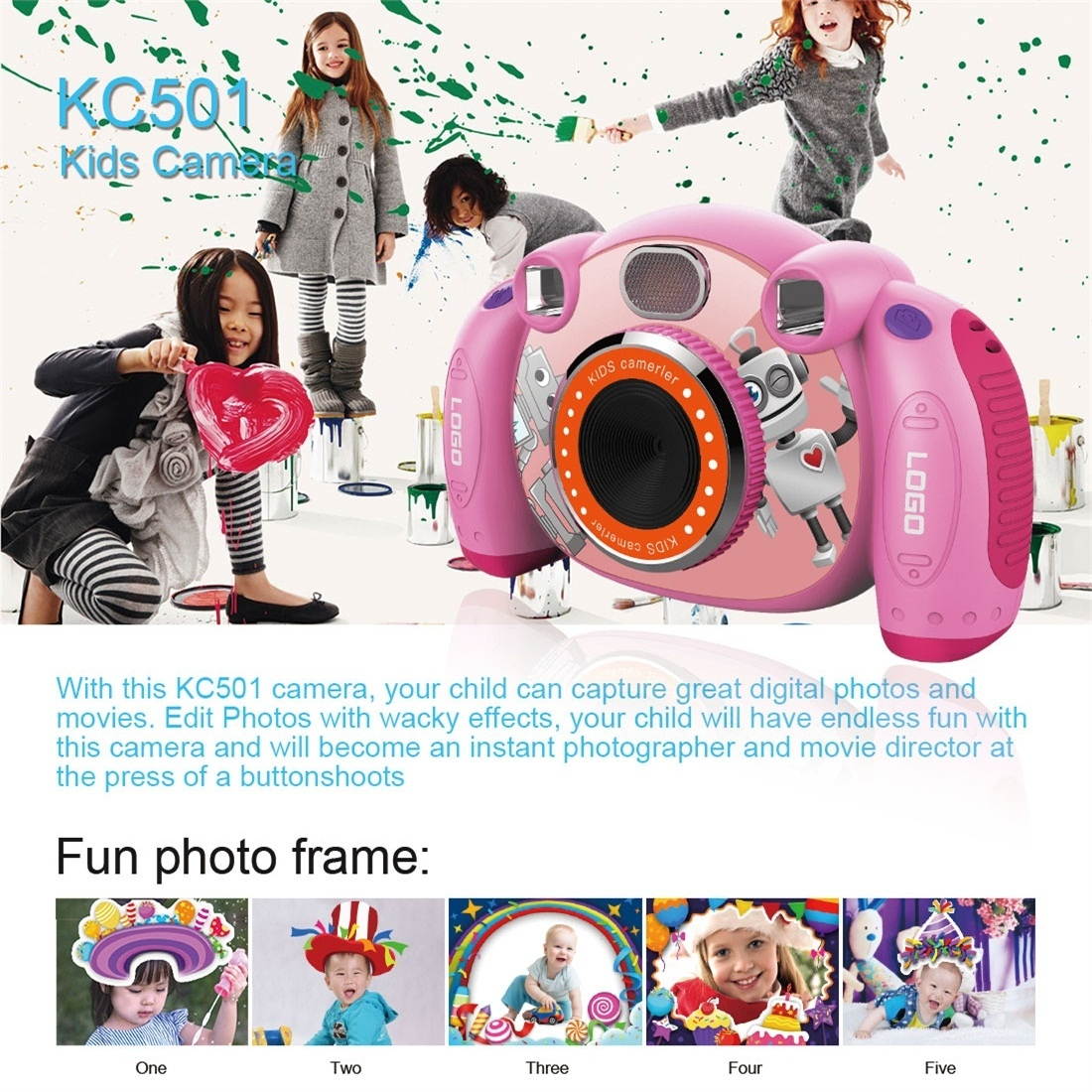 KC501 3 Million Pixels 2.0 inch HD Screen Digital Children Camera