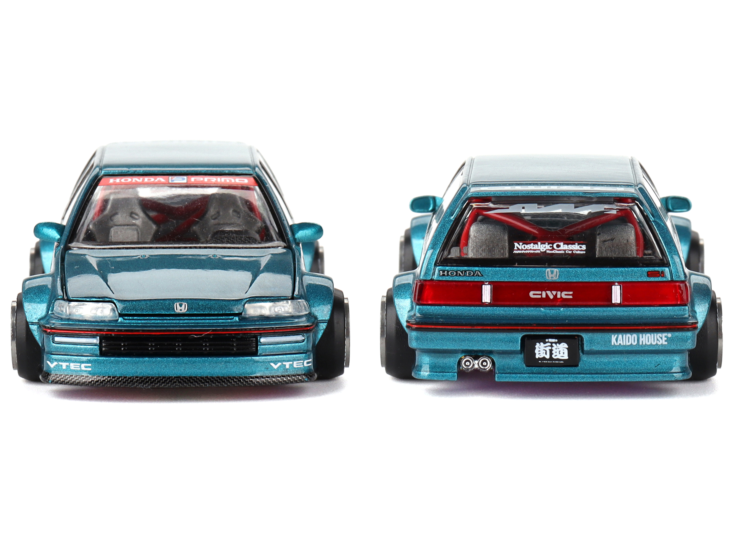Honda Civic (EF) Kaido Works V1 Blue Metallic (Designed by Jun Imai) "Kaido House" Special 1/64 Diecast Model Car by Mini GT