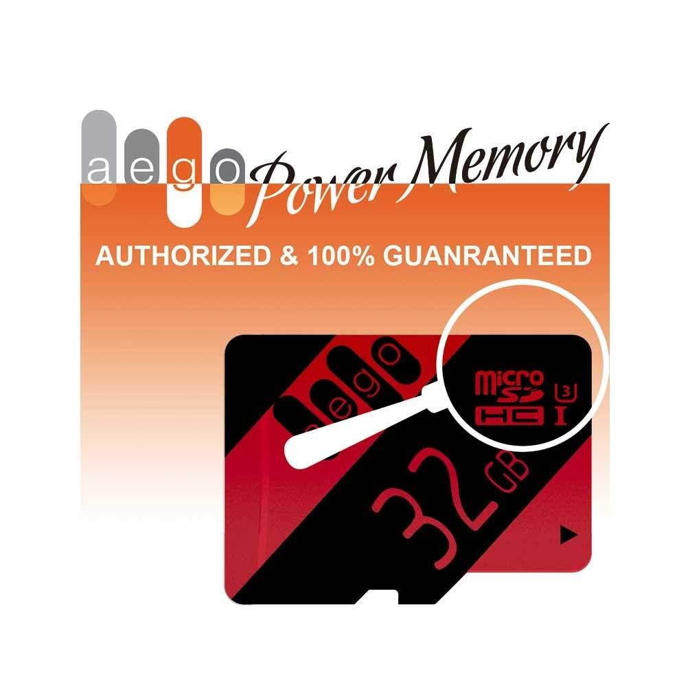 AEGO U3 microSD 32GB Action Camera UHS-III U3 Real Capacity with Free SD Adapter Ultra High Speed SDXC Memory Card (AEGO-U3-32GB)