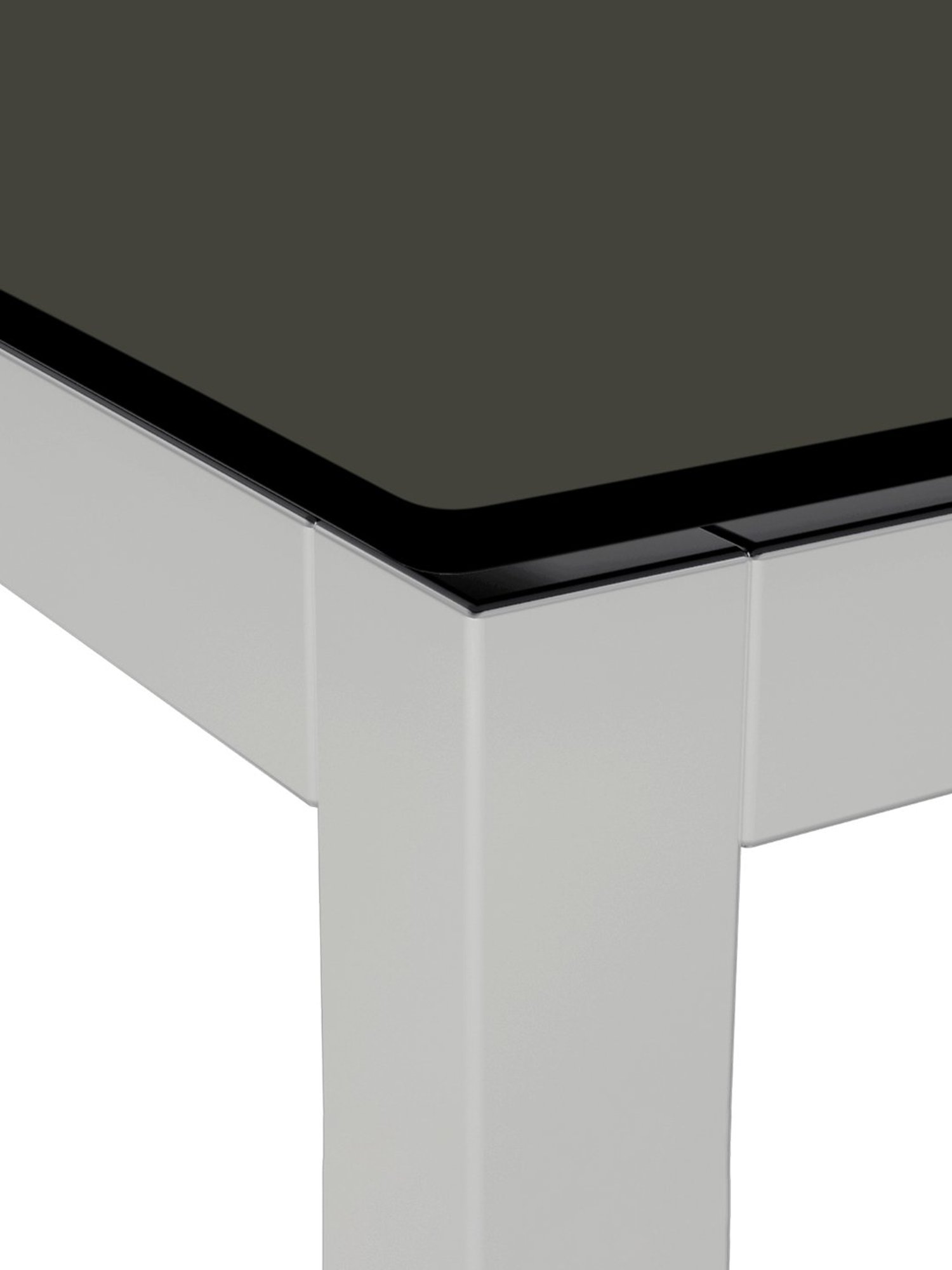 Godrej Interio Mod Knight Black & White Tempered Glass 6 Seater Rectangular Dining Table