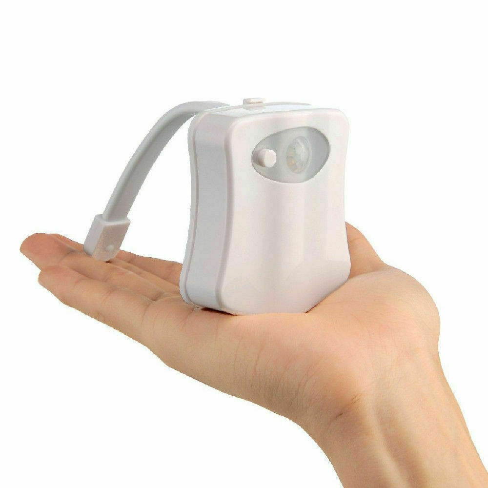 Bowl Bathroom Toilet Night LED 8 Color Lamp Sensor Lights Motion Activated Light