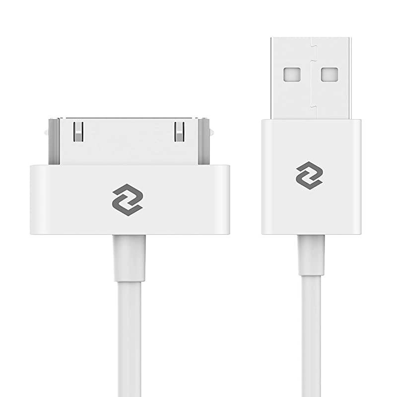 USB Sync and Charging Cable Compatible iPhone 4/4s, iPhone 3G/3GS, iPad 1/2/3, iPod, 3.3 Feet (White)